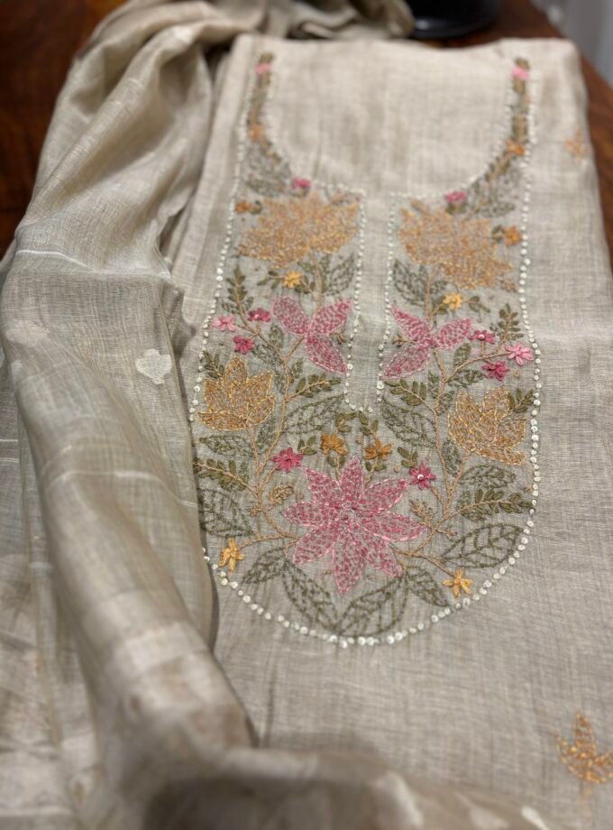 Handworked Chanderi Cotton Jamdani Salwars by Ikhtirah