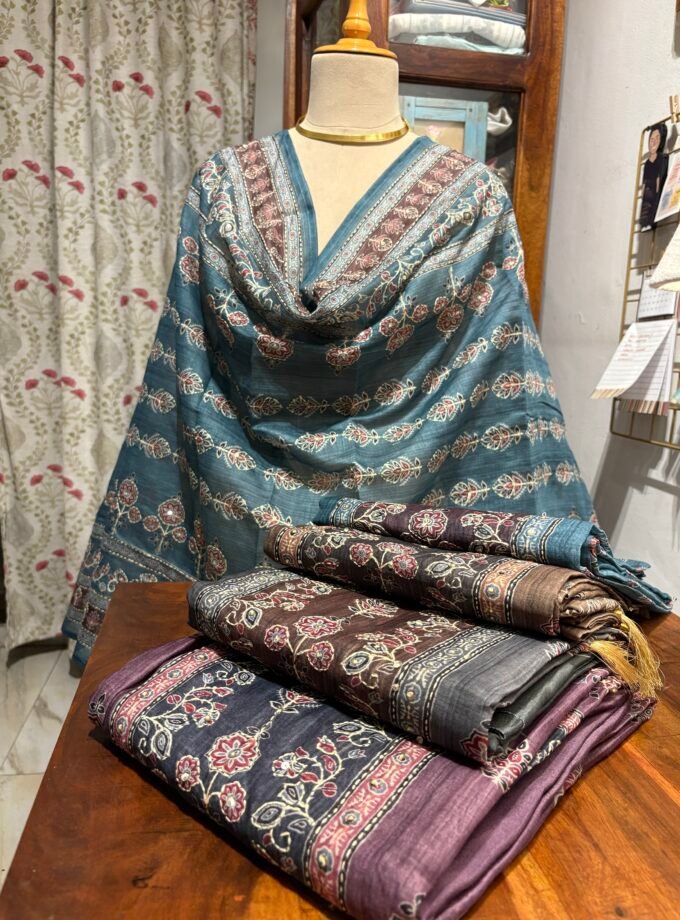 Hand Kantha on Chanderi Cotton Salwars by Ikhtirah