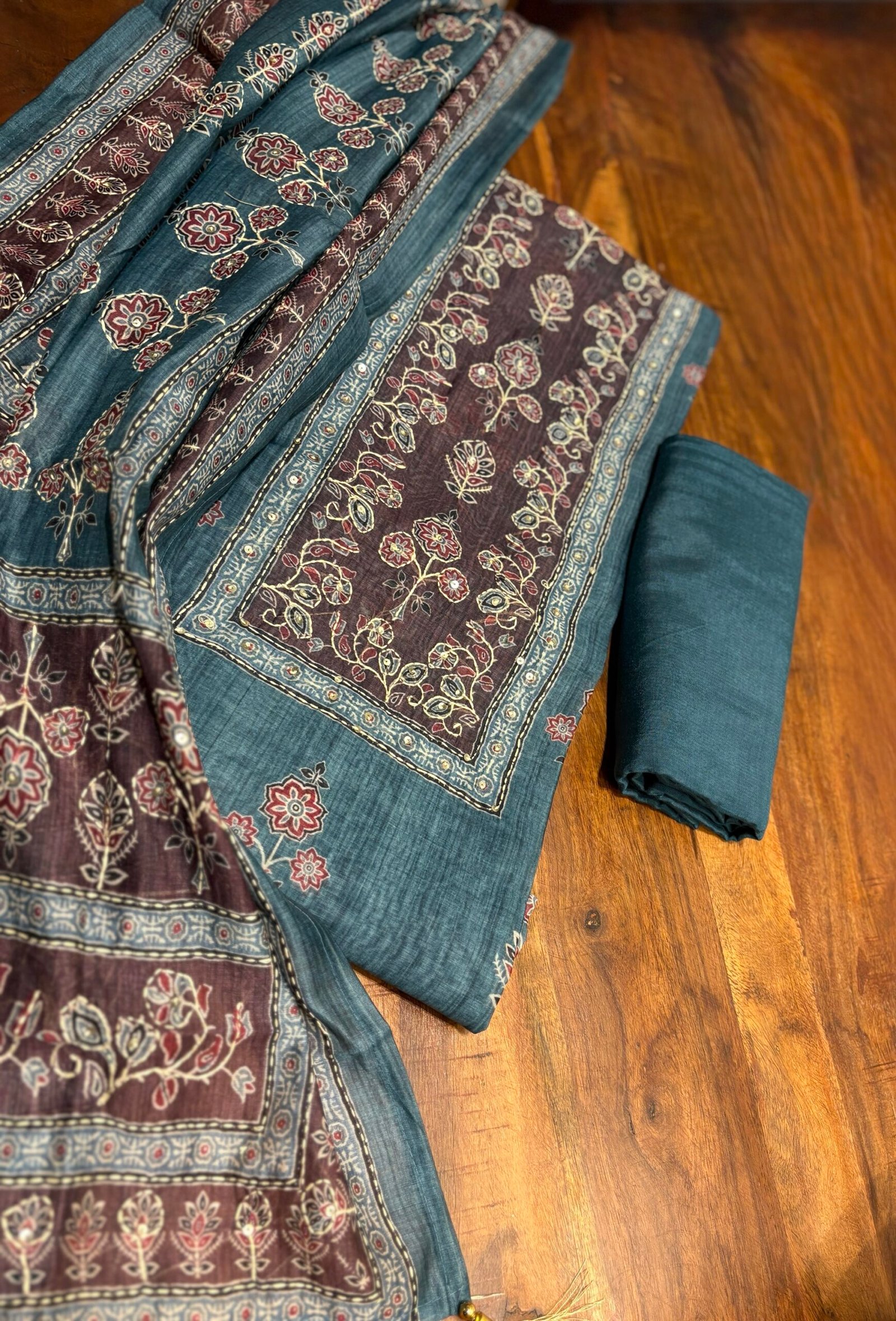 Hand Kantha on Chanderi Cotton Salwars by Ikhtirah