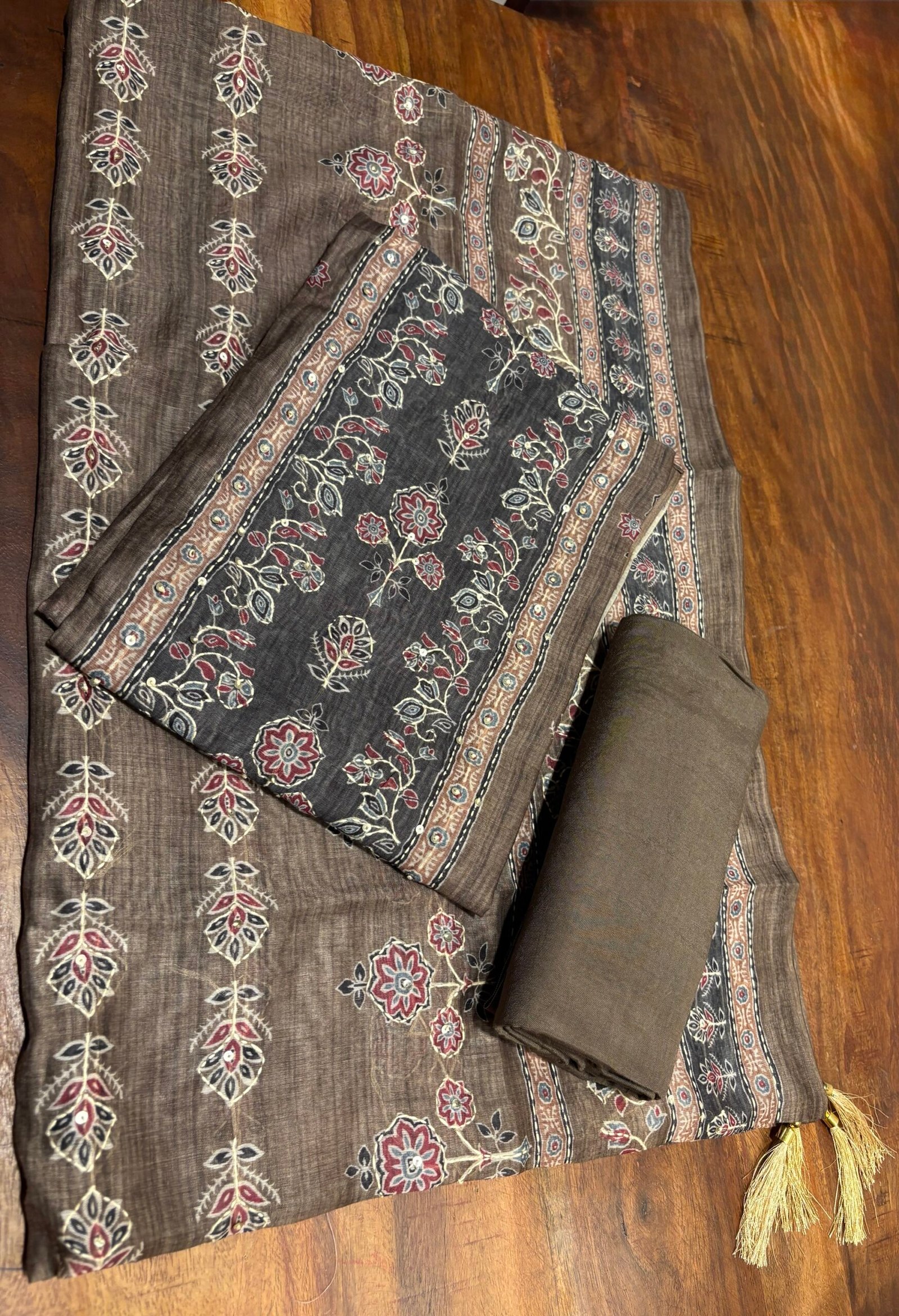 Hand Kantha on Chanderi Cotton Salwars by Ikhtirah