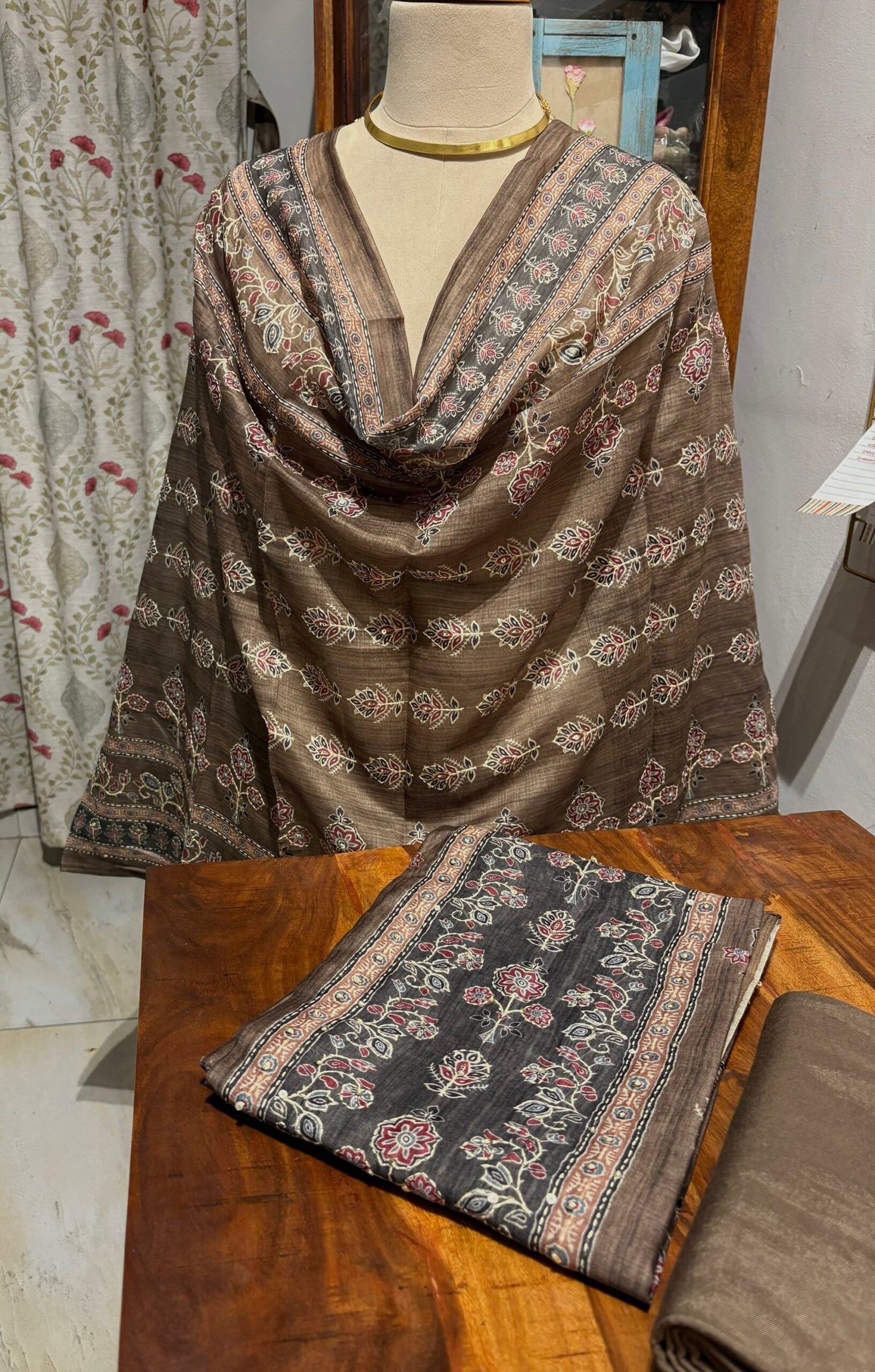 Hand Kantha on Chanderi Cotton Salwars by Ikhtirah - Image 6