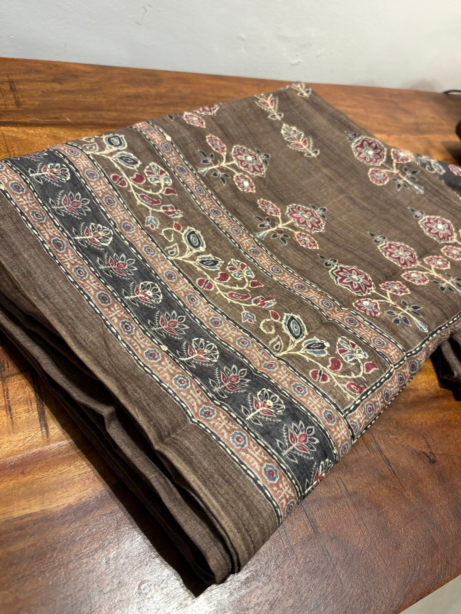 Hand Kantha on Chanderi Cotton Salwars by Ikhtirah - Image 3