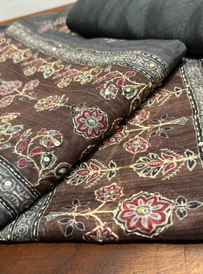 Hand Kantha on Chanderi Cotton Salwars by Ikhtirah
