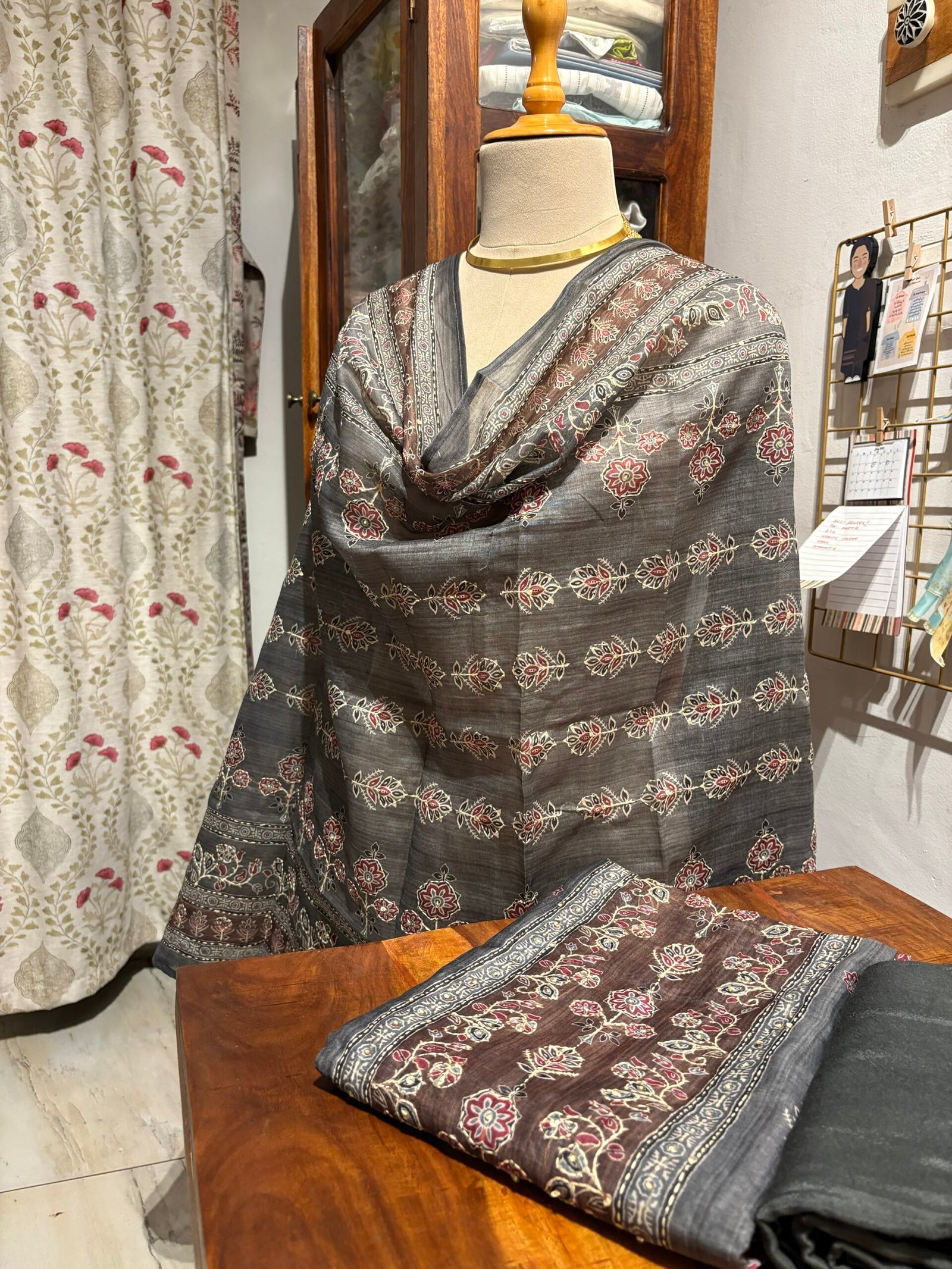 Hand Kantha on Chanderi Cotton Salwars by Ikhtirah - Image 6