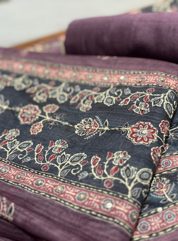 Hand Kantha on Chanderi Cotton Salwars by Ikhtirah