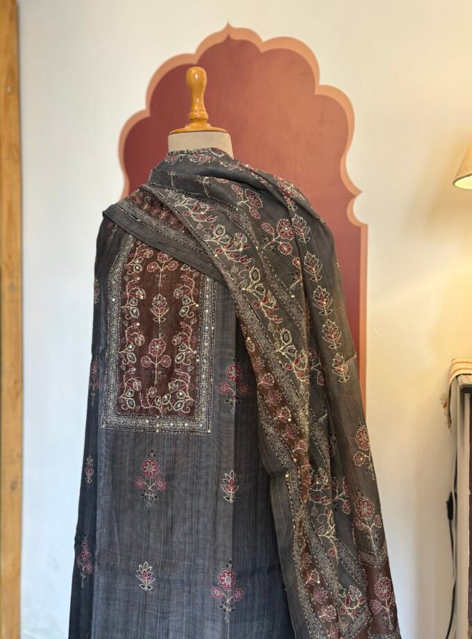 Hand Kantha on Chanderi Cotton Salwars by Ikhtirah