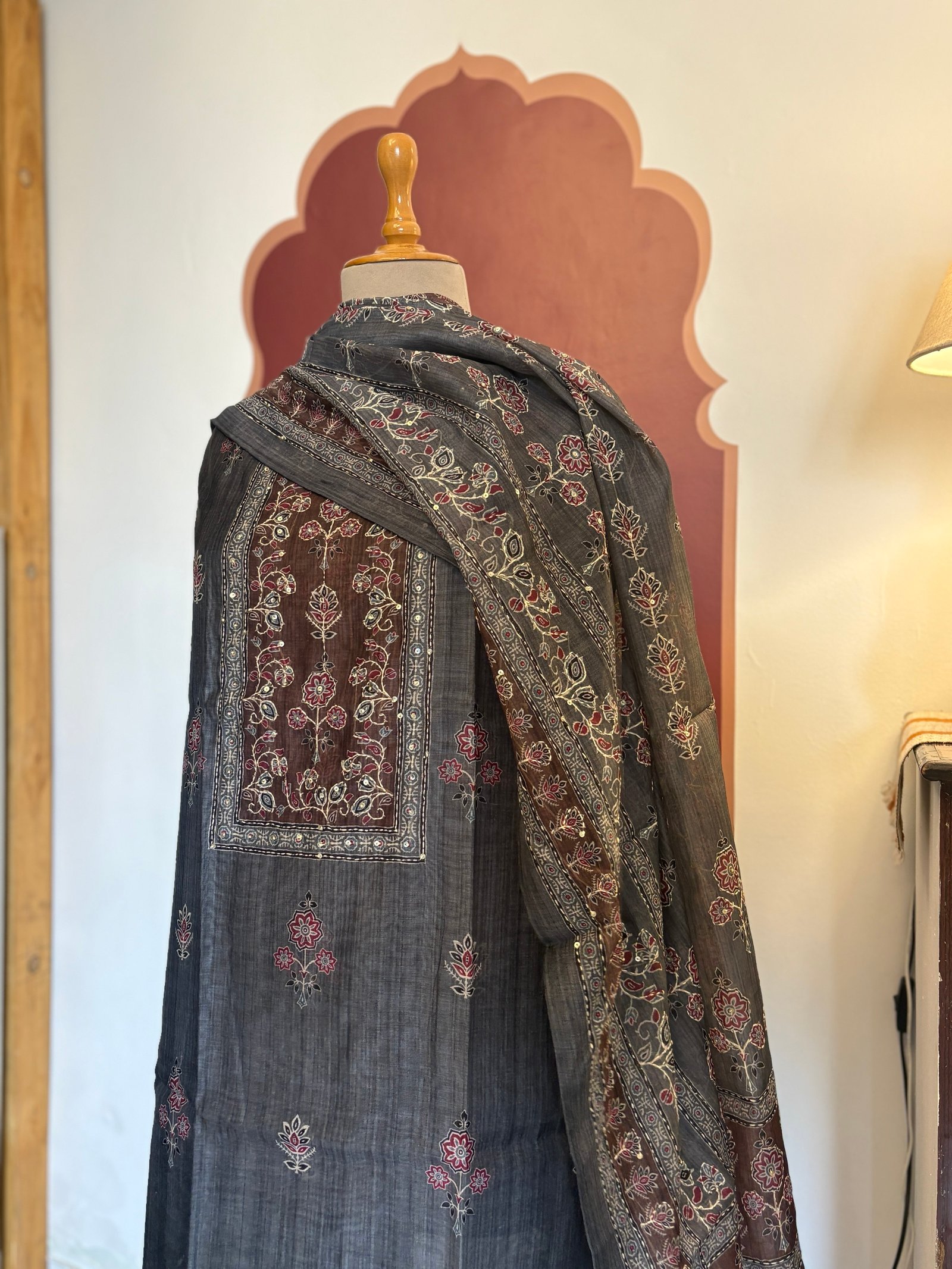 Hand Kantha on Chanderi Cotton Salwars by Ikhtirah