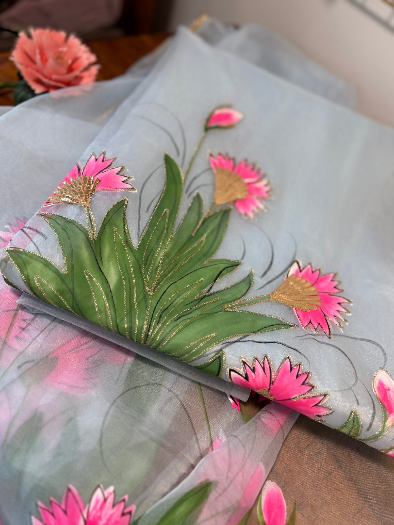 HandPainted Organza by Organza Salwar suit by Ikhtirah - Image 6