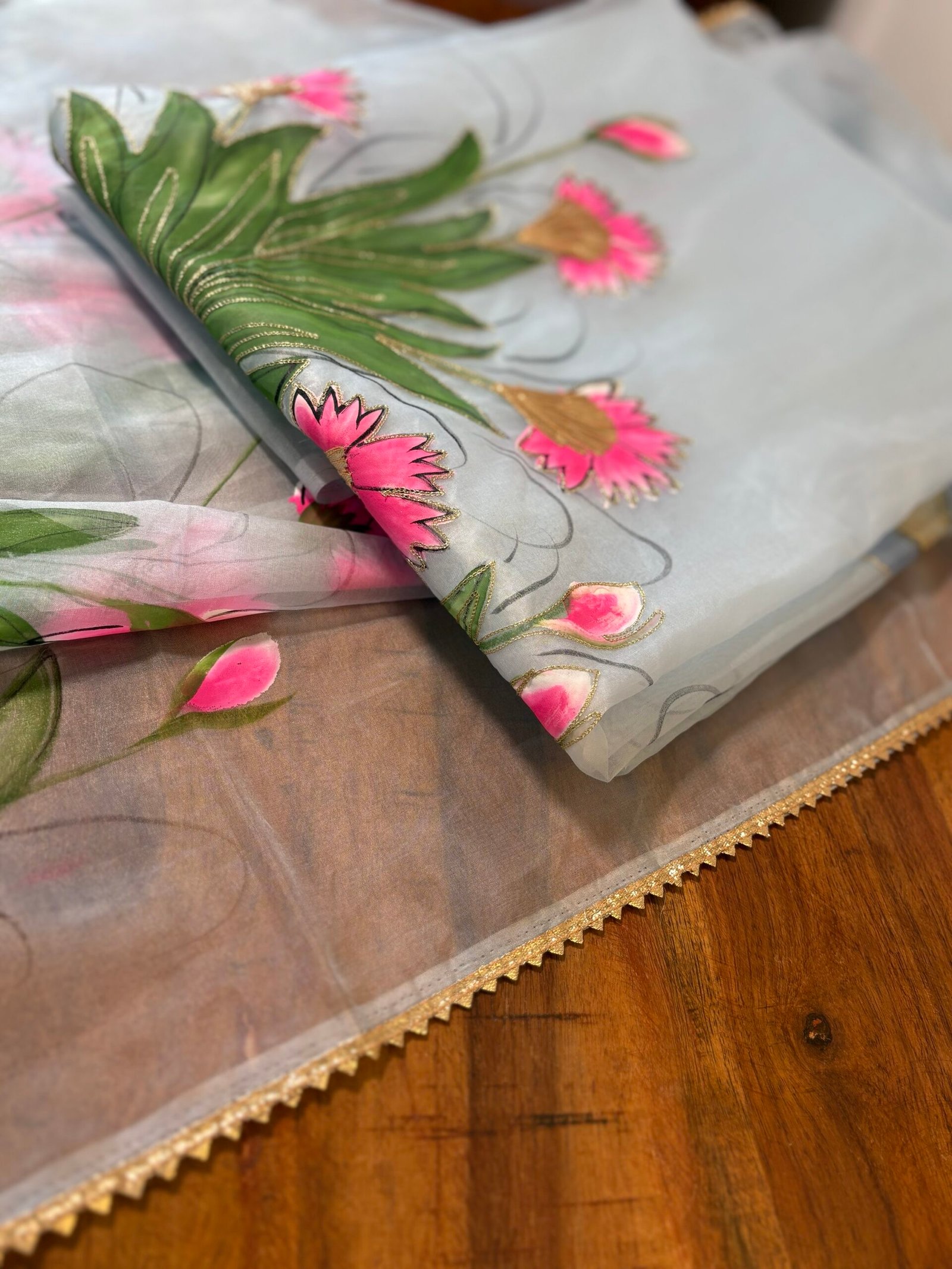 HandPainted Organza by Organza Salwar suit by Ikhtirah - Image 7