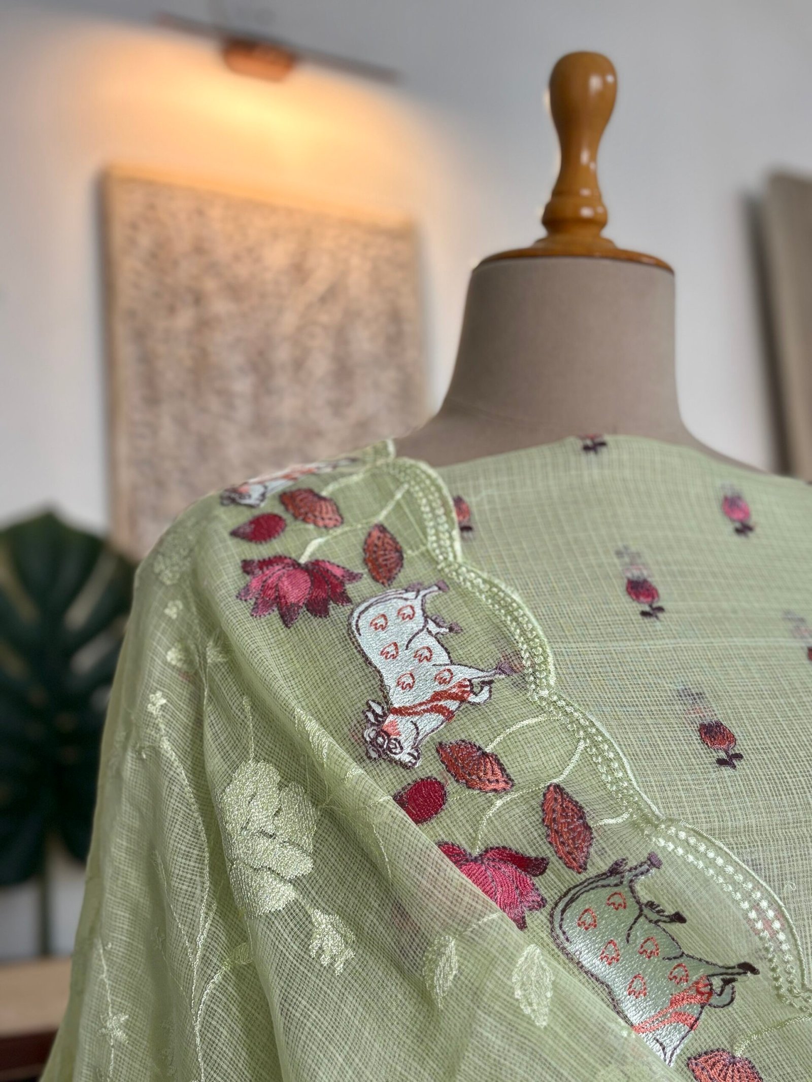 Pichwai Embroidered Pure Soft Cotton Kota Salwar by Ikhtirah - Image 4