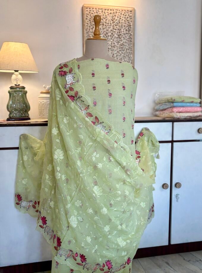 Pichwai Embroidered Pure Soft Cotton Kota Salwar by Ikhtirah