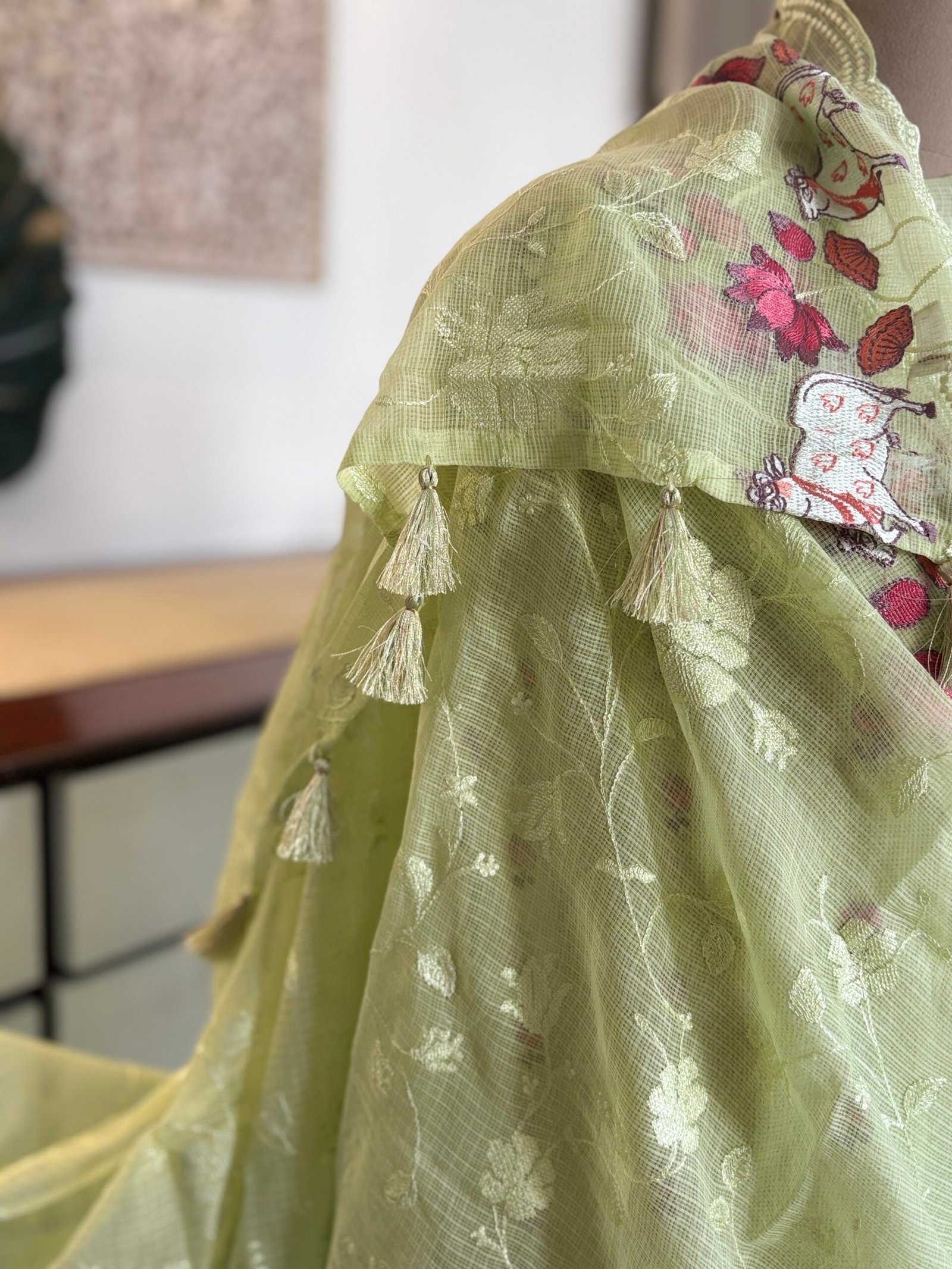 Pichwai Embroidered Pure Soft Cotton Kota Salwar by Ikhtirah - Image 2