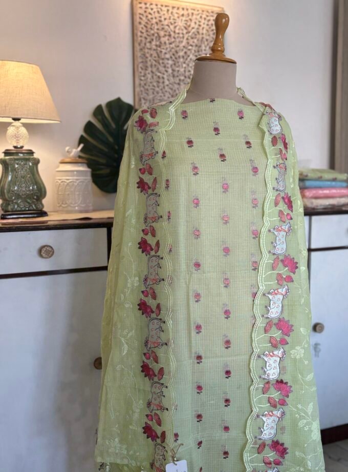 Pichwai Embroidered Pure Soft Cotton Kota Salwar by Ikhtirah