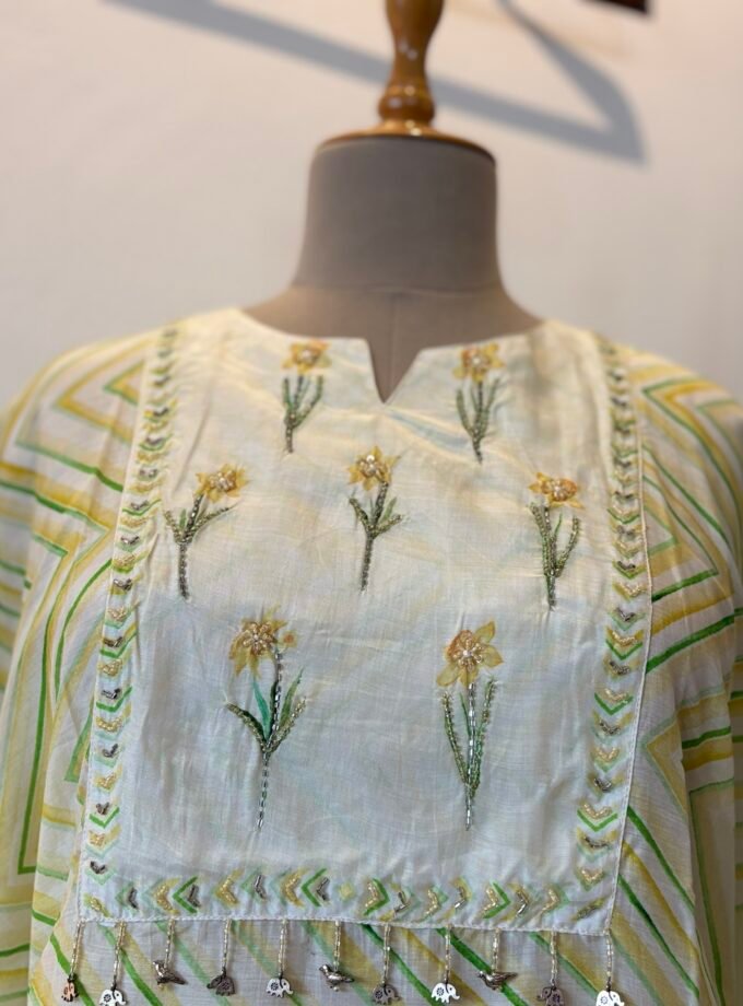 Breezy Muslin With hand highlighted Salwar by Ikhtirah