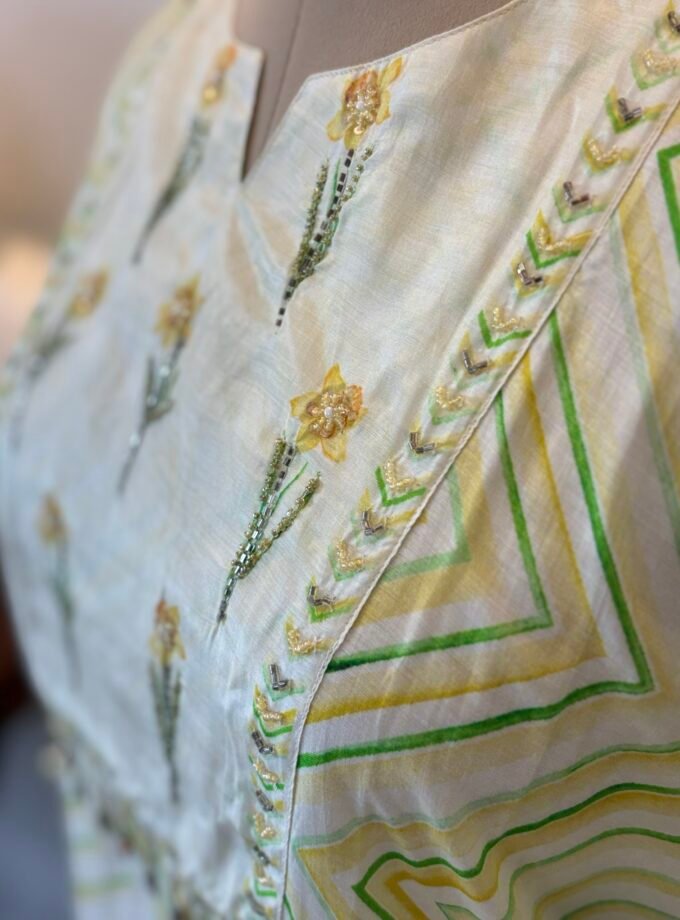 Breezy Muslin With hand highlighted Salwar by Ikhtirah