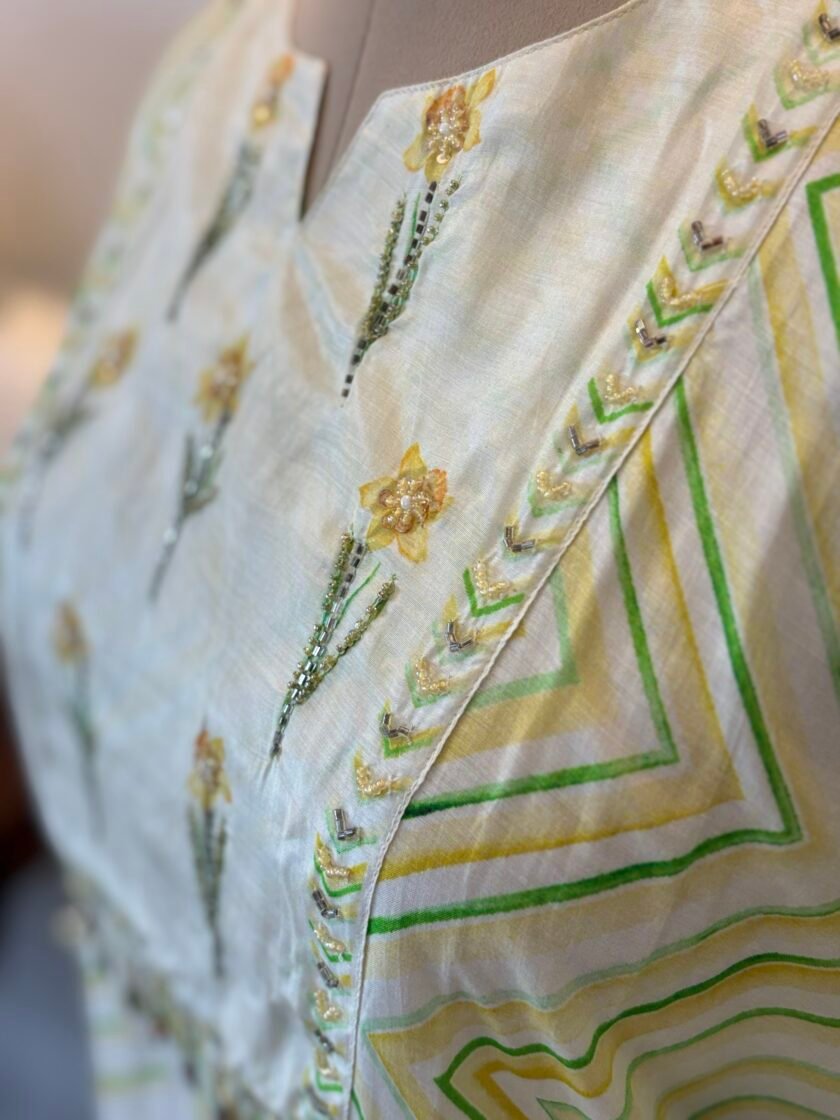 Breezy Muslin With hand highlighted Salwar by Ikhtirah - Image 6