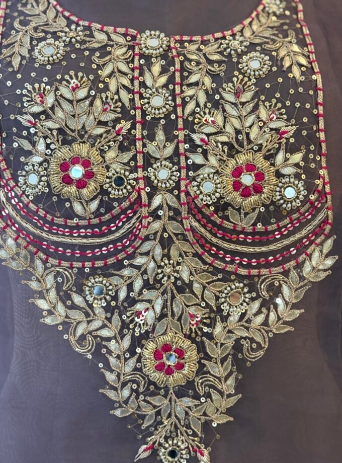 Handworked Organza by Organza Salwars by Ikhtirah