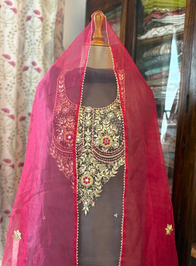 Handworked Organza by Organza Salwars by Ikhtirah