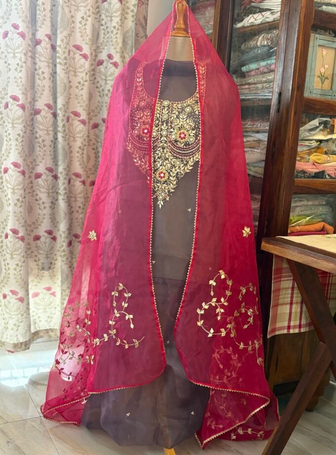 Handworked Organza by Organza Salwars by Ikhtirah