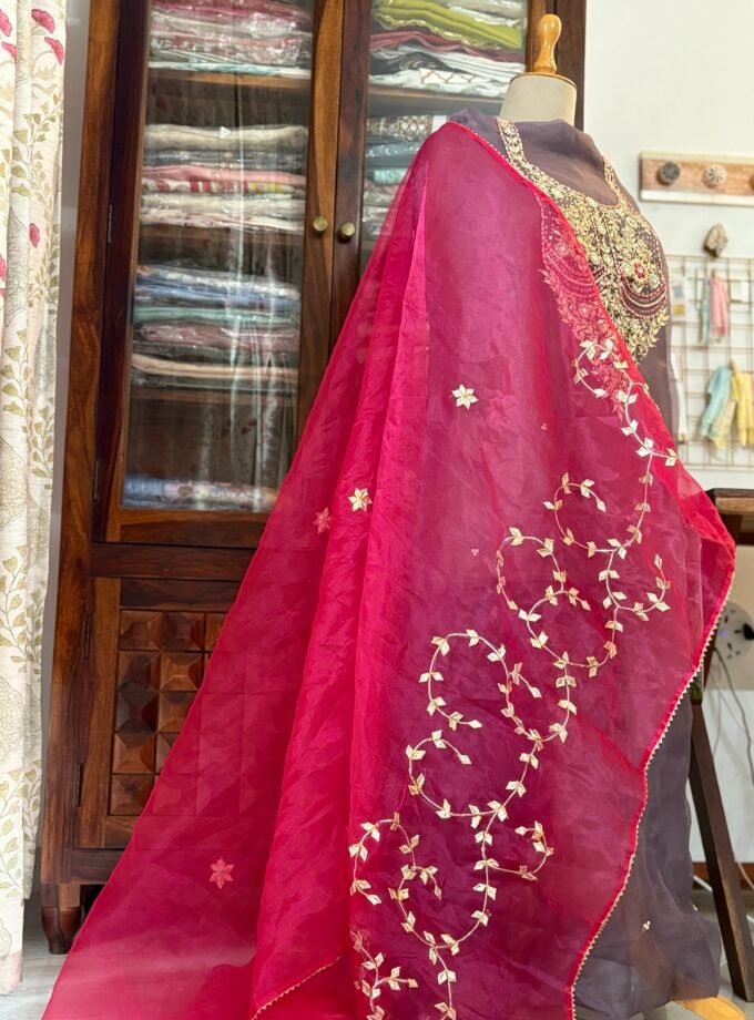 Handworked Organza by Organza Salwars by Ikhtirah