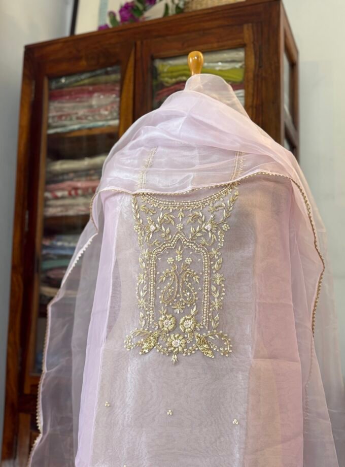 Handworked Glass Organza by Organza Salwars by Ikhtirah (lavender)