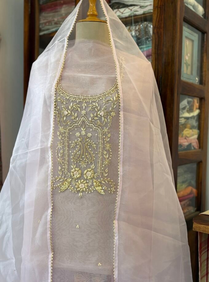 Handworked Glass Organza by Organza Salwars by Ikhtirah (lavender)