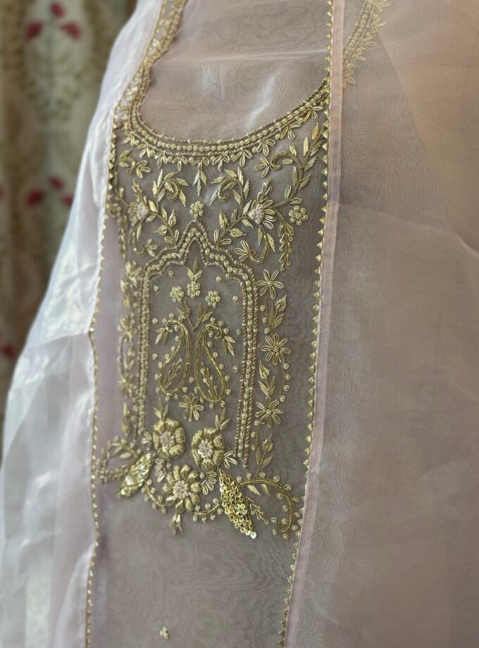 Handworked Glass Organza by Organza Salwars by Ikhtirah (lavender)