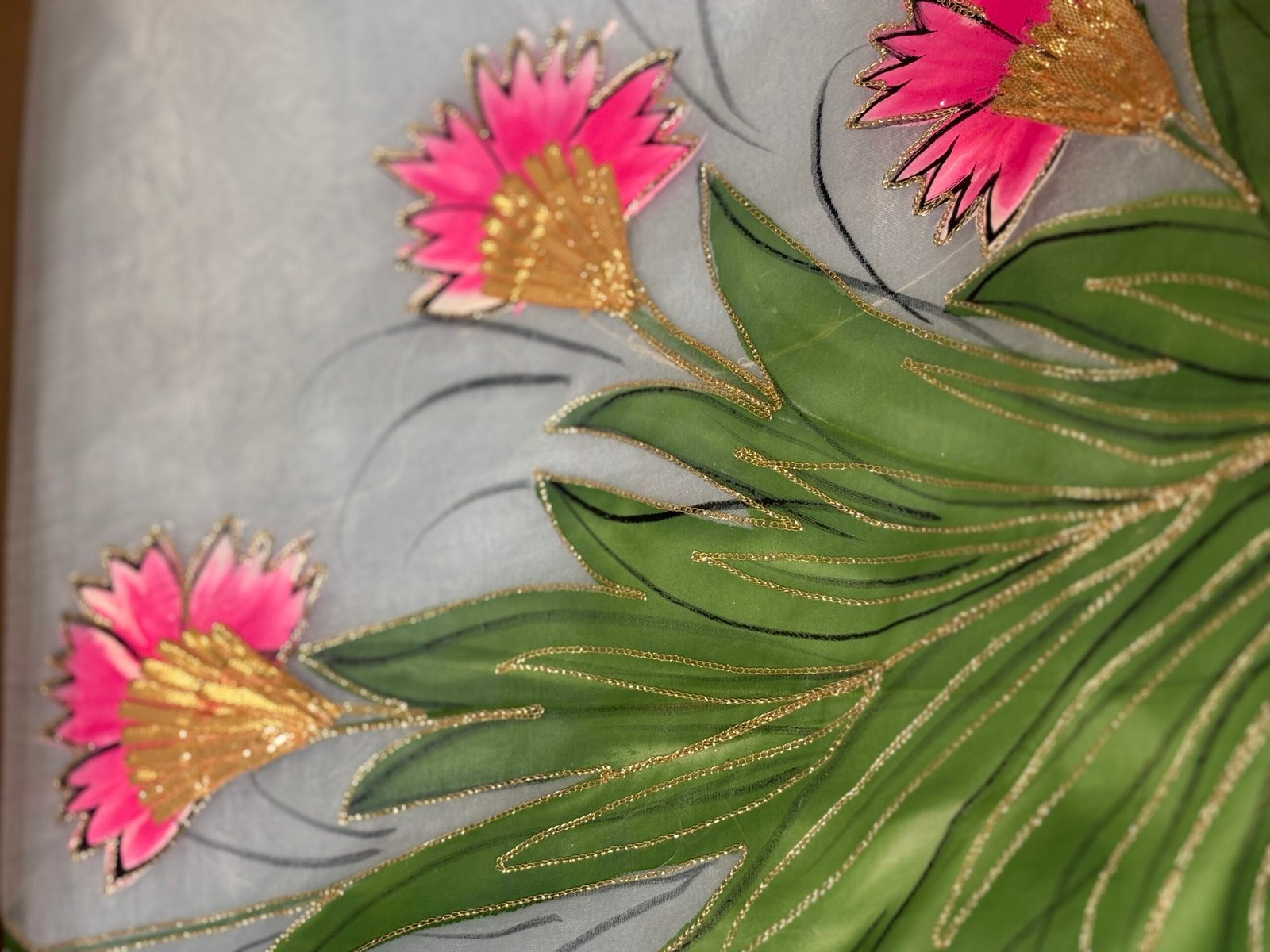 HandPainted Organza by Organza Salwar suit by Ikhtirah - Image 2