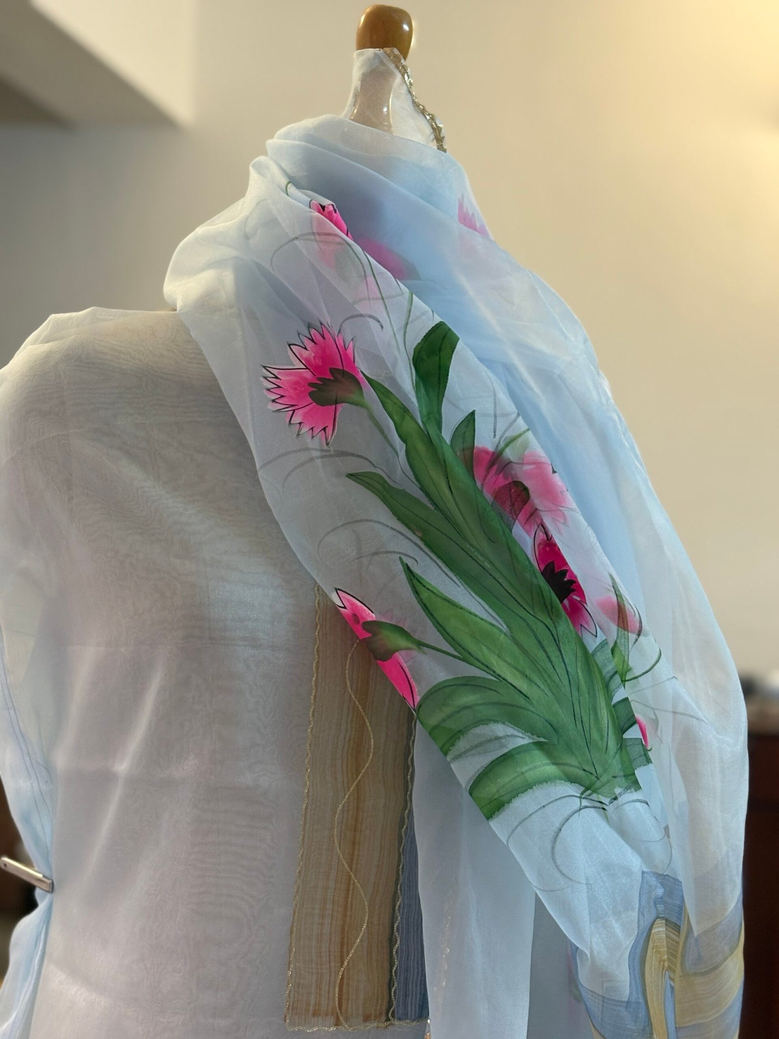 HandPainted Organza by Organza Salwar suit by Ikhtirah - Image 3