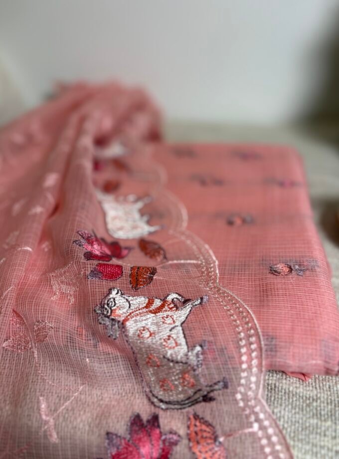 Pichwai Embroidered Pure Soft Cotton Kota Salwar by Ikhtirah