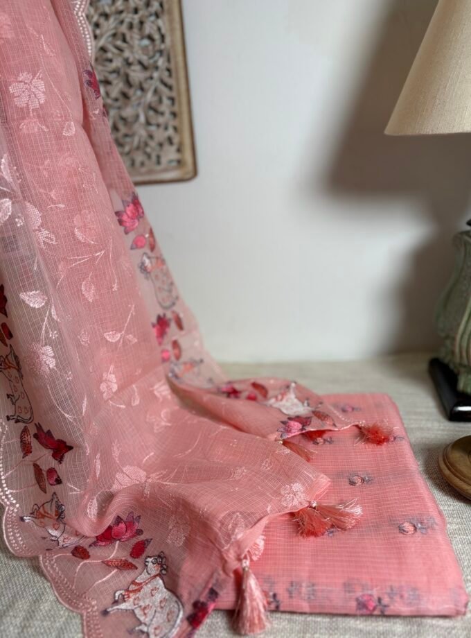 Pichwai Embroidered Pure Soft Cotton Kota Salwar by Ikhtirah