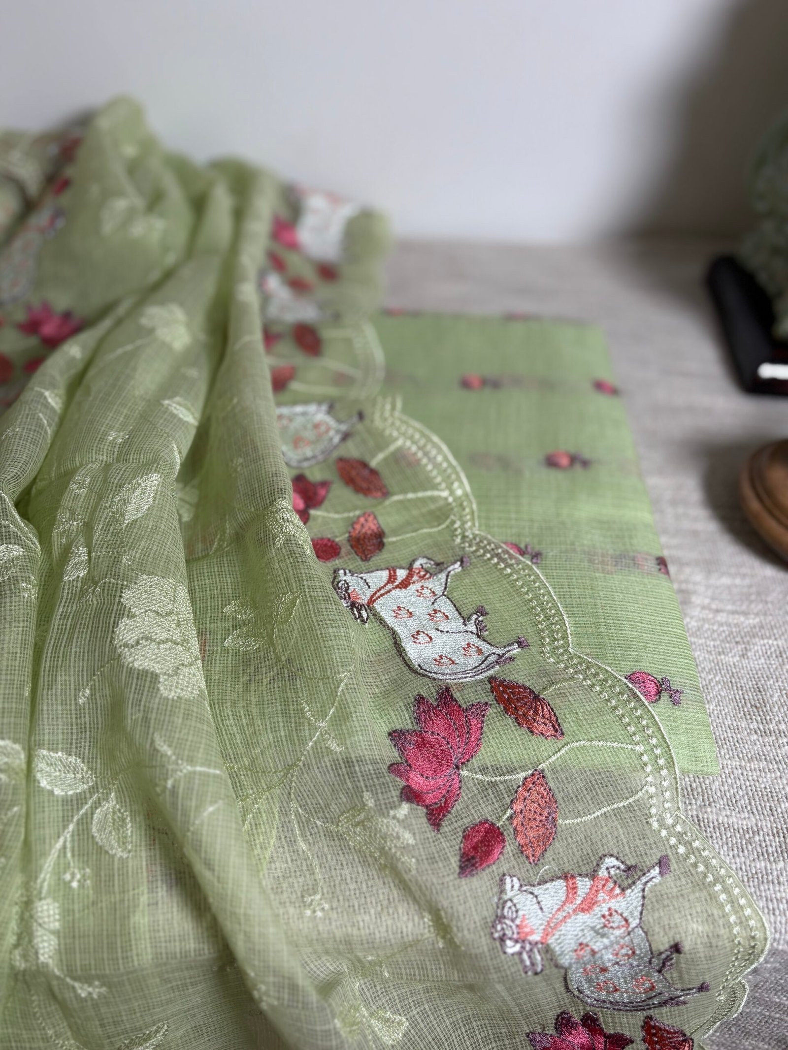 Pichwai Embroidered Pure Soft Cotton Kota Salwar by Ikhtirah - Image 2