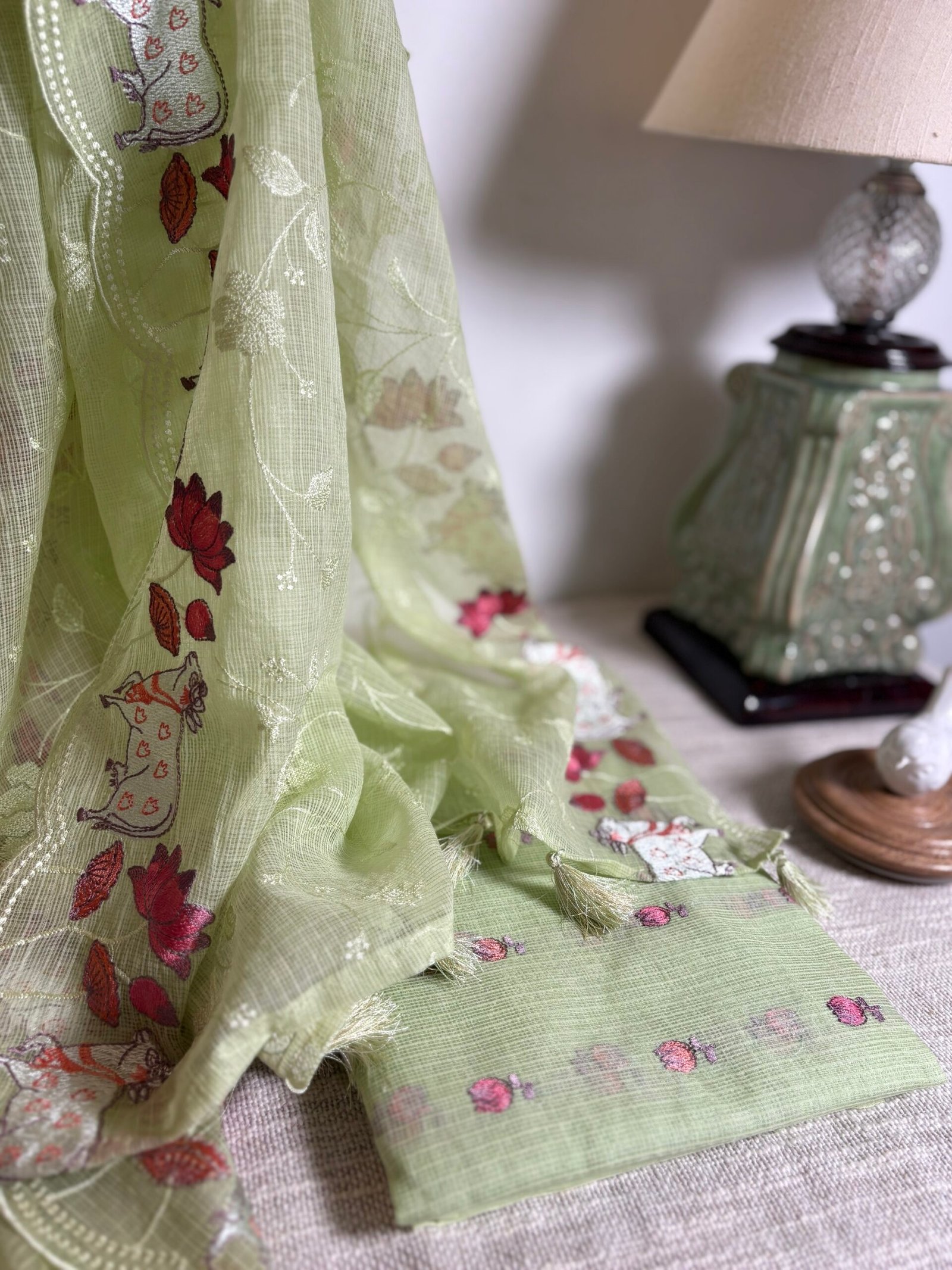 Pichwai Embroidered Pure Soft Cotton Kota Salwar by Ikhtirah