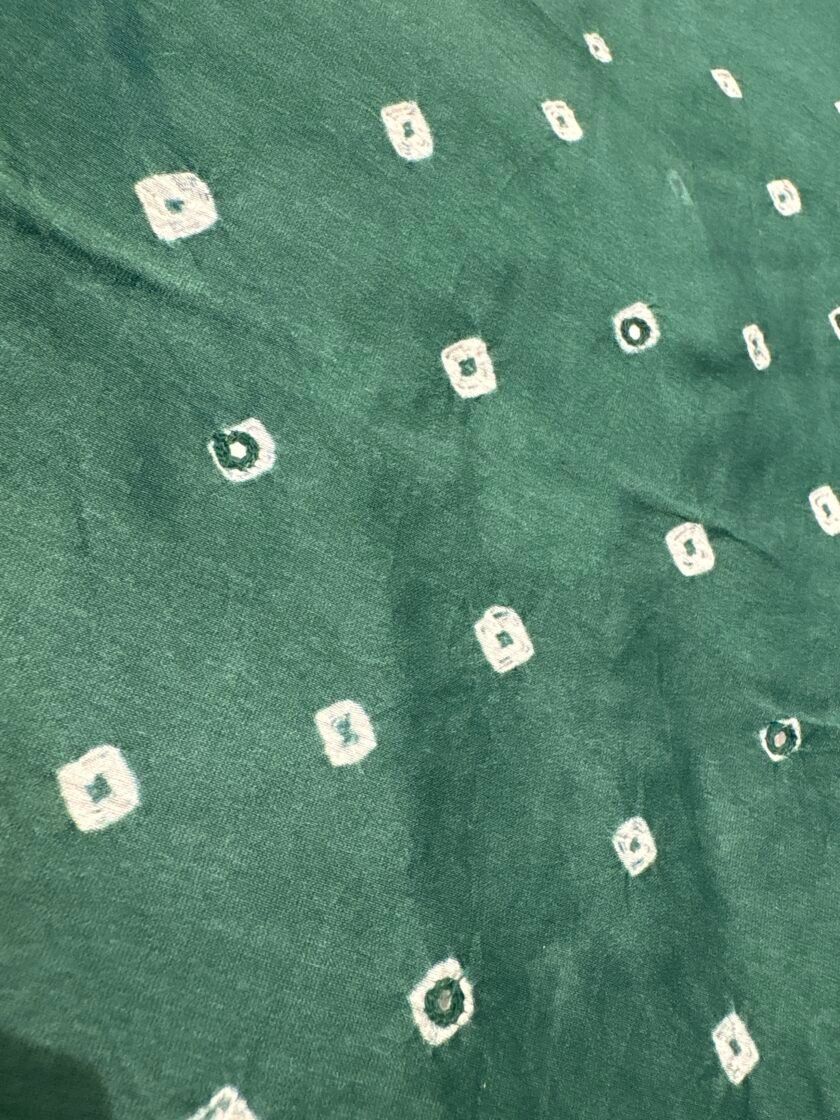 Bandhej and Handwork on Pure Chanderi Silk Salwars and Pure Kota Silk Dupatta by Ikhtirah - Image 3