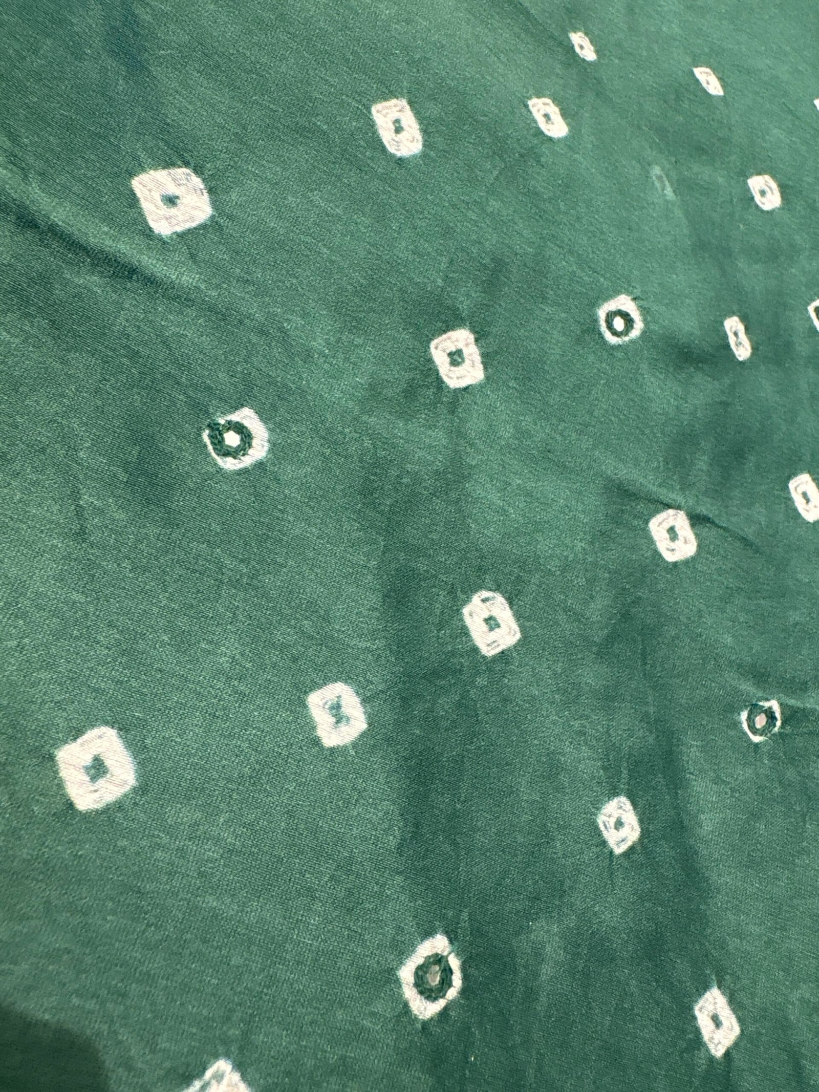 Bandhej and Handwork on Pure Chanderi Silk Salwars and Pure Kota Silk Dupatta by Ikhtirah - Image 3