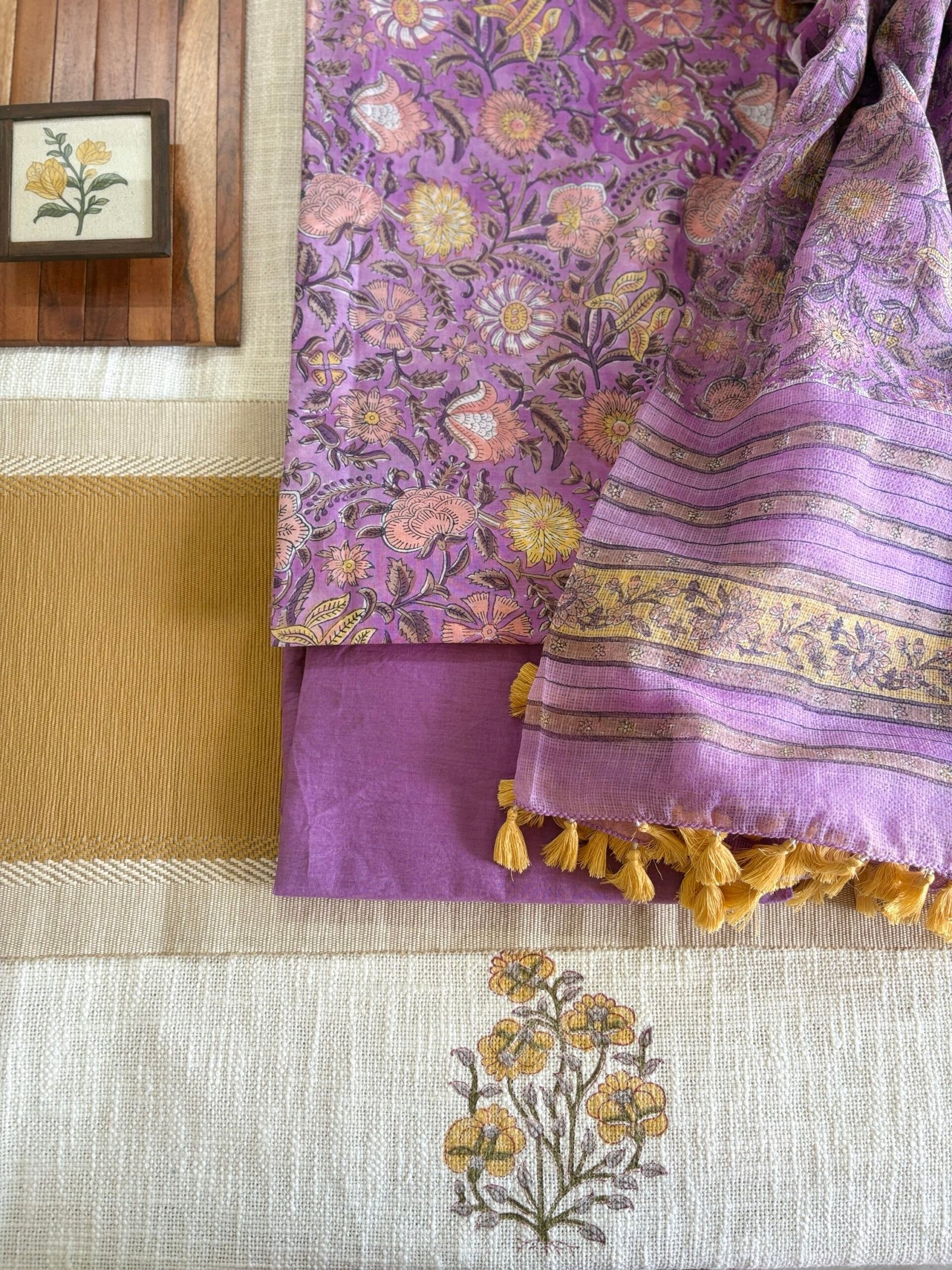 Pure Cotton Handblock Salwars with Pure Kota Dupatta by Ikhtirah - Image 6