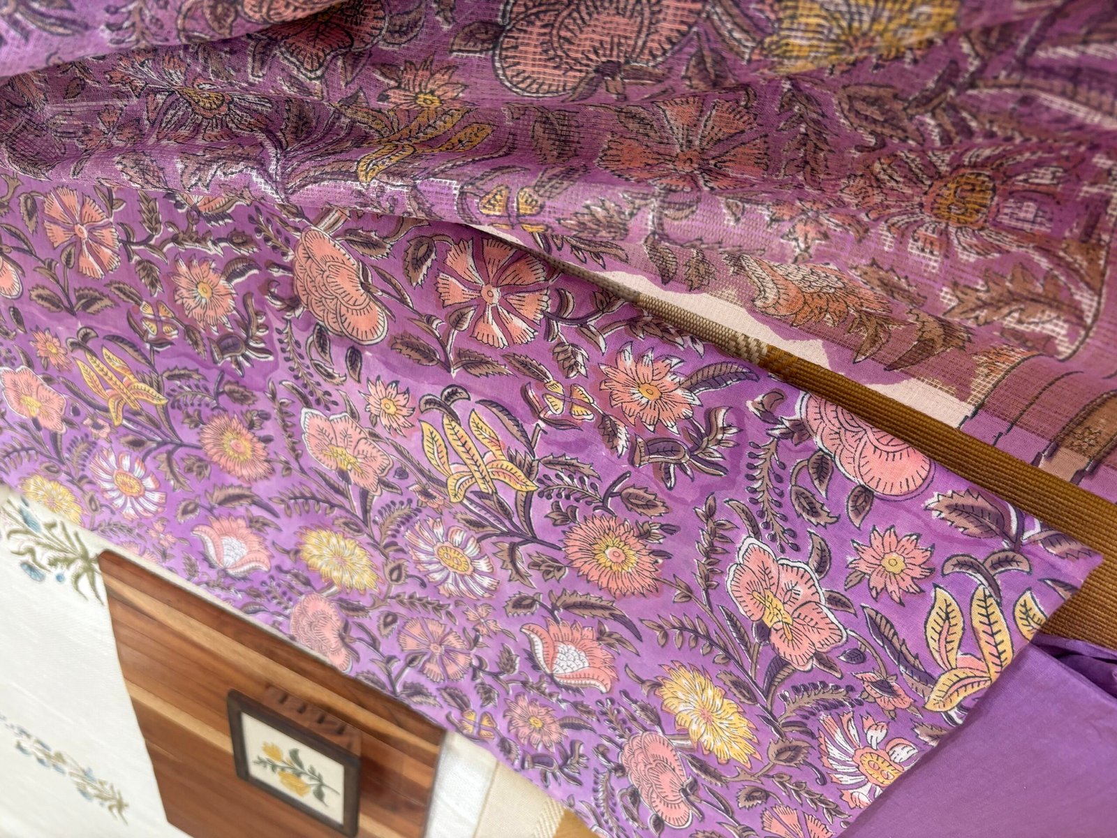 Pure Cotton Handblock Salwars with Pure Kota Dupatta by Ikhtirah - Image 5