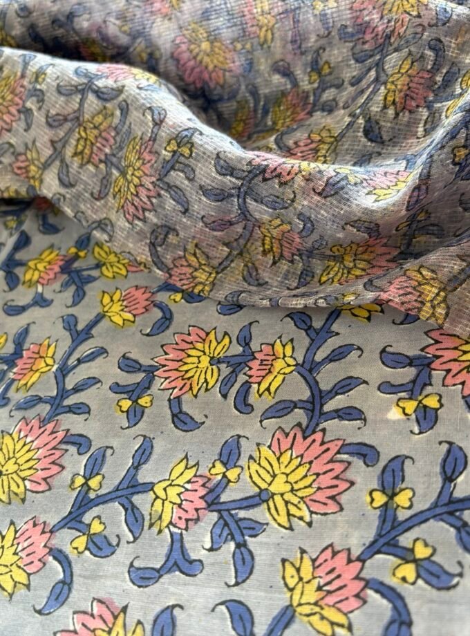 Pure Cotton Handblock Salwars with Pure Kota Dupatta by Ikhtirah