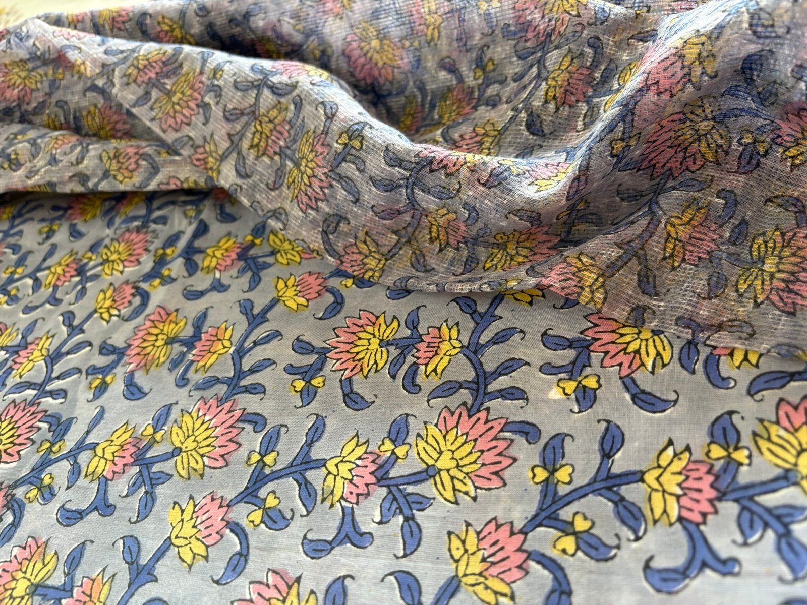 Pure Cotton Handblock Salwars with Pure Kota Dupatta by Ikhtirah - Image 4
