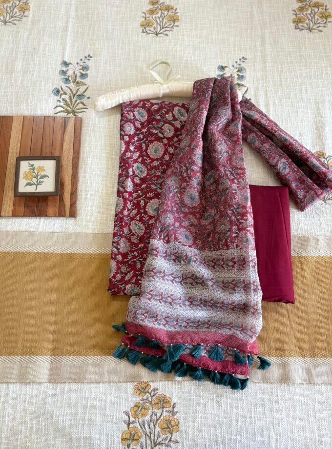 Pure Cotton Handblock Salwars with Pure Kota Dupatta by Ikhtirah