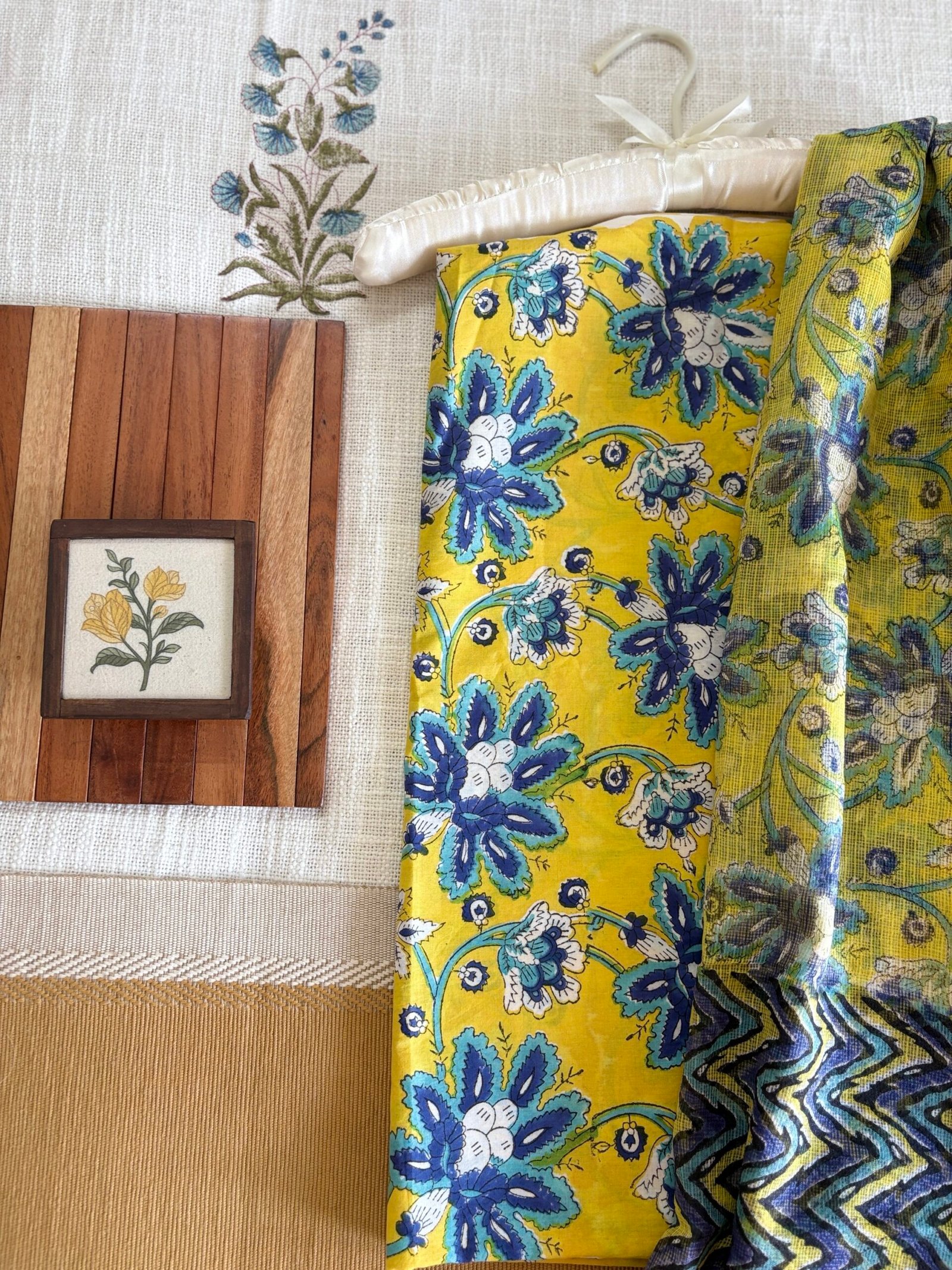 Pure Cotton Handblock Salwars with Pure Kota Dupatta by Ikhtirah - Image 2