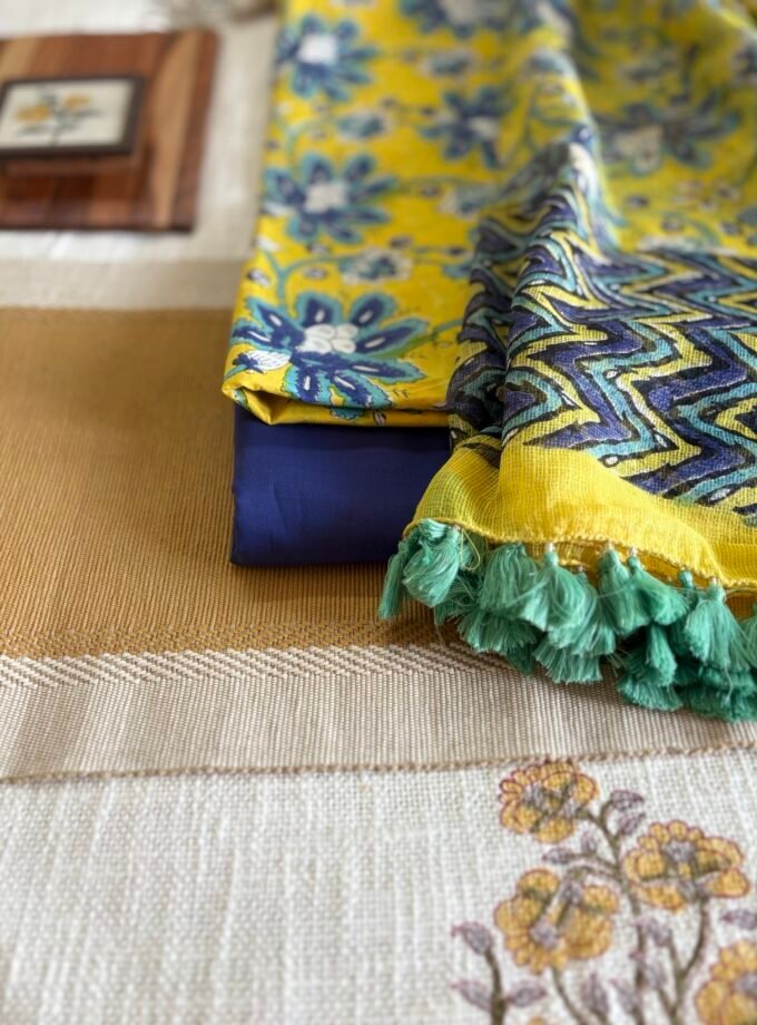 Pure Cotton Handblock Salwars with Pure Kota Dupatta by Ikhtirah