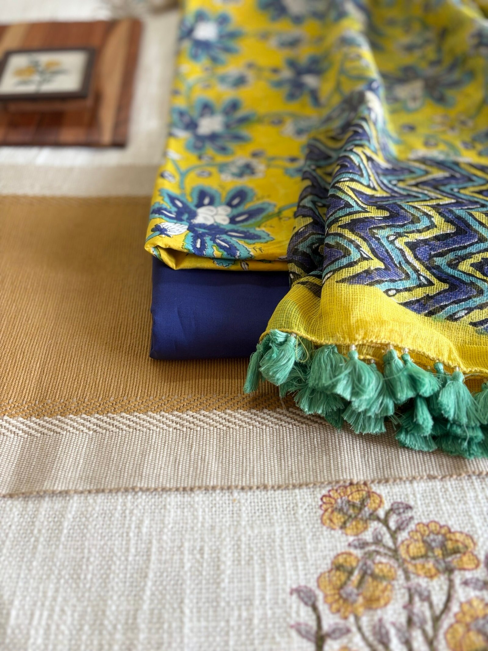 Pure Cotton Handblock Salwars with Pure Kota Dupatta by Ikhtirah - Image 4
