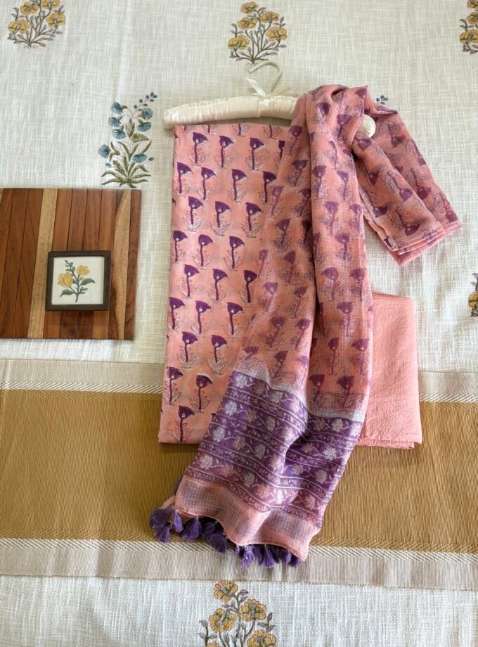 Pure Cotton Handblock Salwars with Pure Kota Dupatta by Ikhtirah