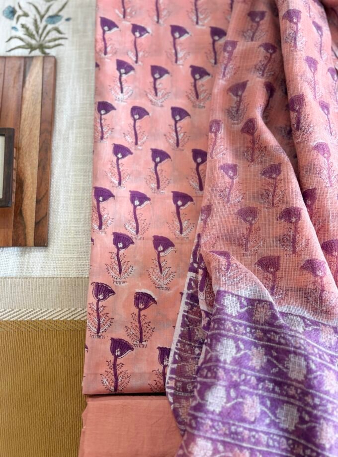 Pure Cotton Handblock Salwars with Pure Kota Dupatta by Ikhtirah