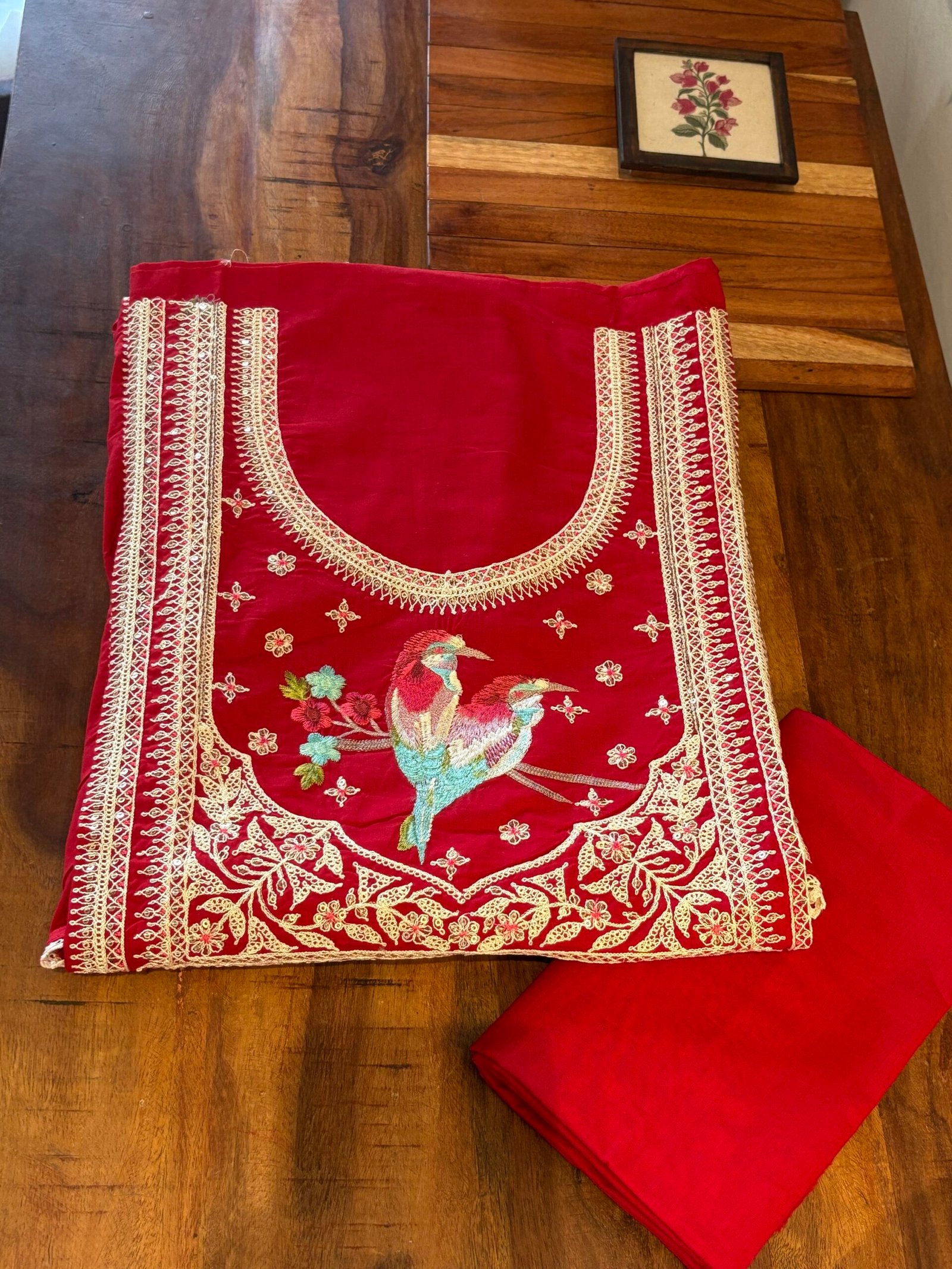 Pure Cambric Cotton Embroidered Designer Salwars by Ikhtirah - Image 5