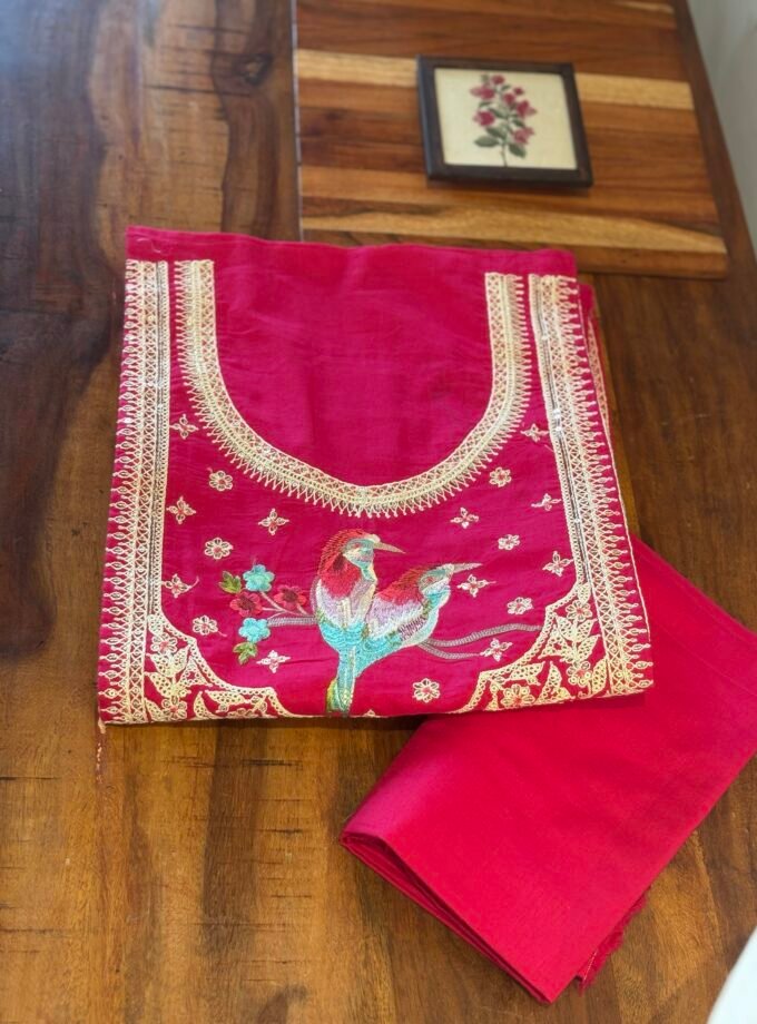 Pure Cambric Cotton Embroidered Designer Salwars by Ikhtirah