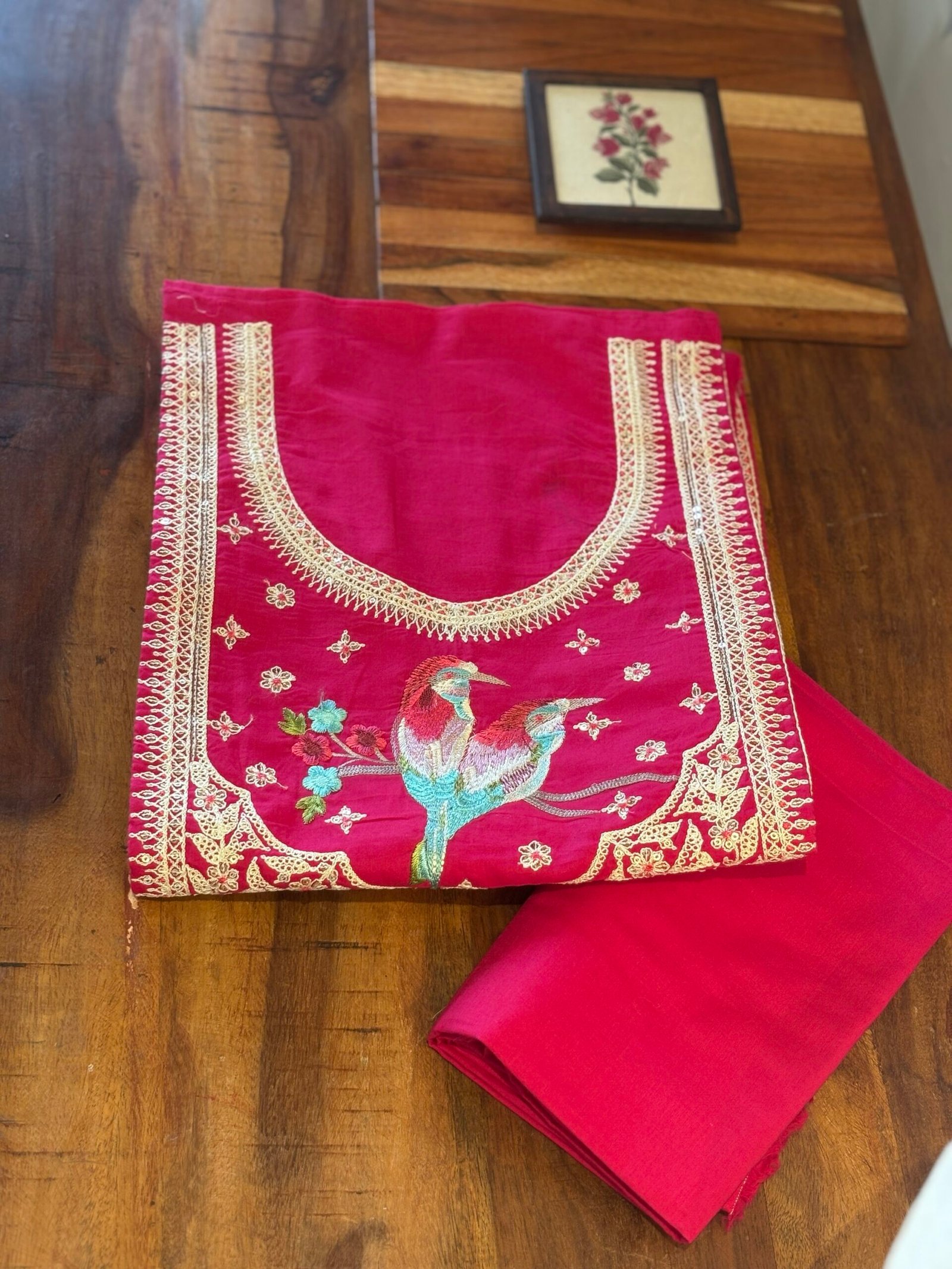 Pure Cambric Cotton Embroidered Designer Salwars by Ikhtirah - Image 2