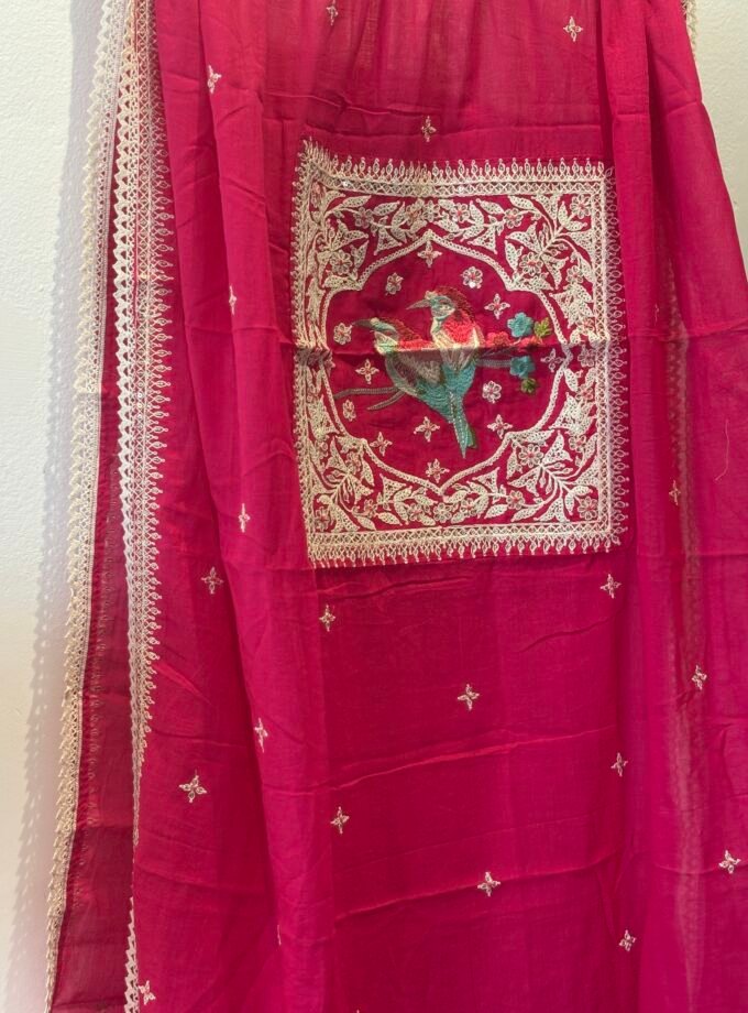 Pure Cambric Cotton Embroidered Designer Salwars by Ikhtirah