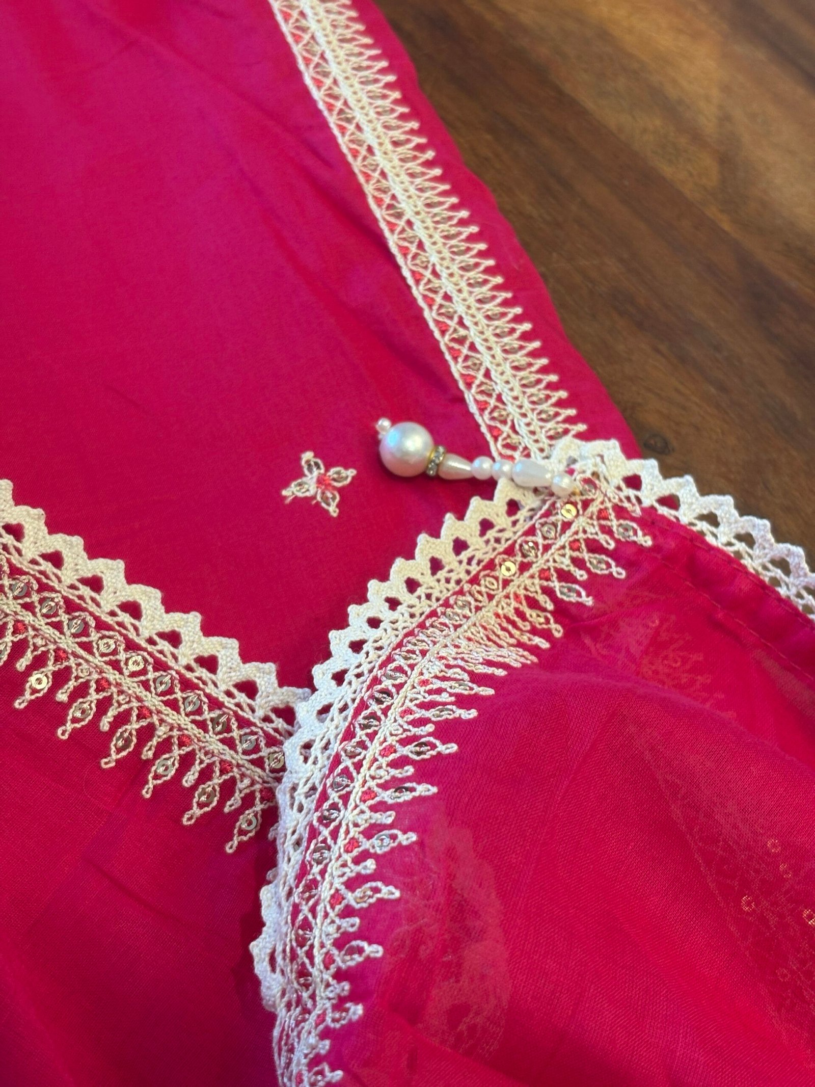 Pure Cambric Cotton Embroidered Designer Salwars by Ikhtirah - Image 6